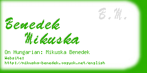 benedek mikuska business card